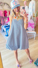 Black and White Gingham Bubble Hem Dress