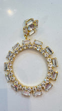 Gold Rhinestone Hoop Earrings