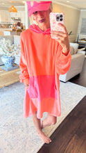 Neon Coral Soft Oversize Lounge Hoodie