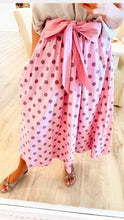 Dusty Rose Polka Dot Flare Maxi Skirt