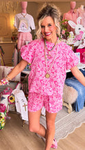 Fuchsia Floral Pattern Short Set