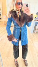 Denim Jacket with Fur