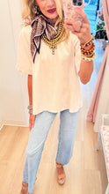 Ecru Faux Suede Top