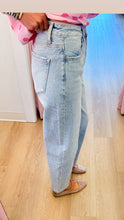 Light Denim High Rise Barrel Jeans