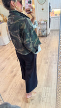 Olive Camo Button Up Jacket