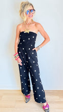 Black and Cream Polka Dot Twill Jumpsuit