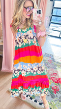 Orange Green Sleeveless Gauze Madi Dress