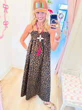 Leopard Print Sleeveless Maxi Dress