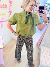 Leopard Wide Leg Jeans