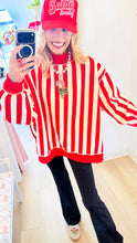 Red and Ivory Merry Reversible Mock Neck