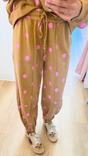 Tan and Pink Polka Dot Pant Set