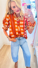 Cinnamon Multi Printed Puff Sleeve Top