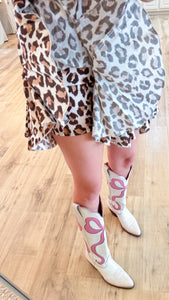 Leopard Print Skort