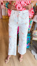 White Cross Stitch Pattern Twill Pants
