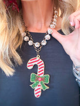 Beaded Candy Cane Necklace