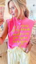 Neon Pink Worship Muscle Tee