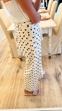Beige and Black Polka Dot Barrel Pants