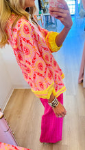 Deal of the Day Yellow Mix Baroque Floral Detail Top