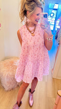 Lilac Pink Floral Chiffon Dress