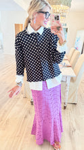 Black and Cream Polka Dot Top