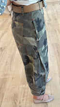 RESTOCK Olive Grey Camo Barrel Jeans