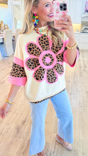 Ivory and Pink Leopard Flower Top