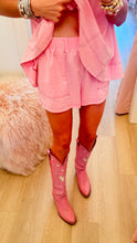 Sweet Pink Sleeveless Flare Short Set