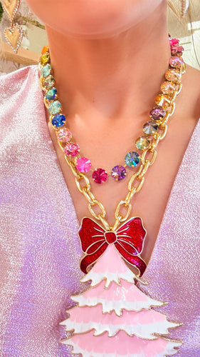 TOVA Multi Color Stone Necklace