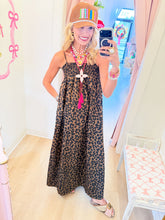 Leopard Print Sleeveless Maxi Dress