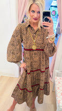 Leopard Tiered Midi Dress