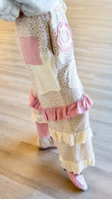Natural and Pink Ruffle Patch Pants