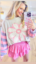 Khaki Rose Flower Patch Mineral Washed Top