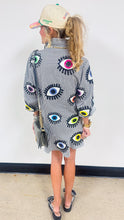 Queen of Sparkles Black and White Striped Eye Dress