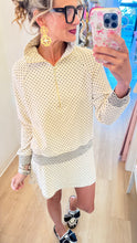 Cream and Black Polka Dot Skort Set