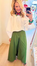 White Balloon Poplin Top