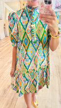 Uncle Frank Green Pleated Hem Dress