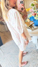 Pink and White Polka Dot Bubble Sleeve Romper