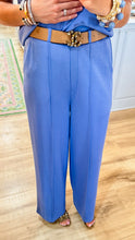 Chambray Sleeveless Mockneck Pant Set