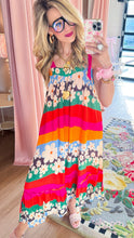 Orange Green Sleeveless Gauze Madi Dress