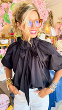 Black Ruffle Detail Top