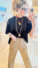 Black Velvet Crochet Patch Top