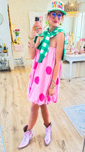Pink Polka Dot Bubble Hem Dress