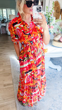 Abstract Print Midi Dress