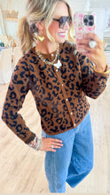 Brown Leopard Caridgan