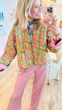 Yellow Floral Quilted Jacket