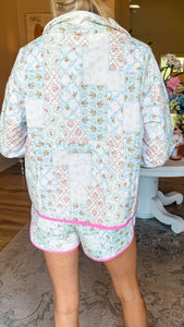 The Floral Patchwork Quilted Set
