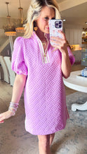 Orchid Contrast Textured Mini Dress