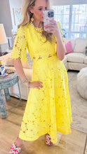 Yellow Floral Lace Two Piece Set