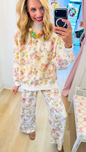 Cream Floral Print Pant Set
