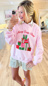 Merry Every Thing Pink Sweatshirt